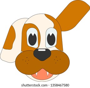 dog on white background