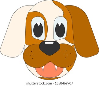dog on white background