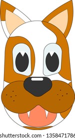dog on white background