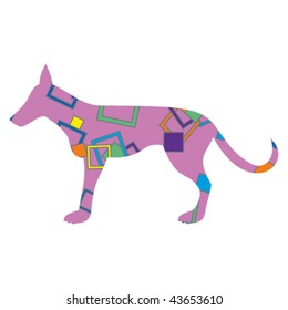 dog on white background