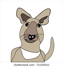 Dog  on white background
