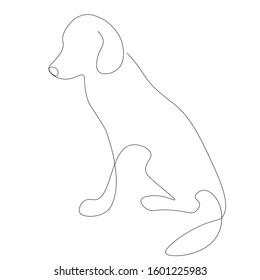 Dog on white background vector illustration