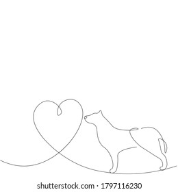Dog on white background, vector illustration
