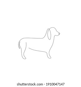 Dog on white background vector illustration