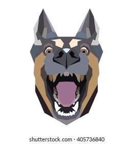 Dog on a white background. Vector.