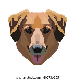 Dog on a white background. Vector.