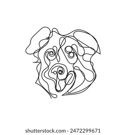 dog one line art, dog continuous line art, dog minimal line art design 