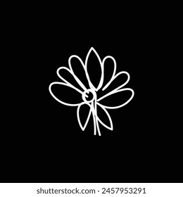 dog one line art design, logo design minimal design 