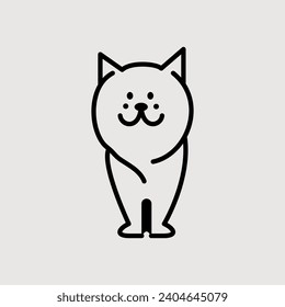 Dog  one line art vector 