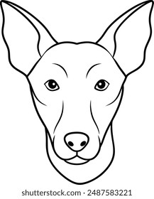 Hundekunst in einer Zeile Vektorgrafik