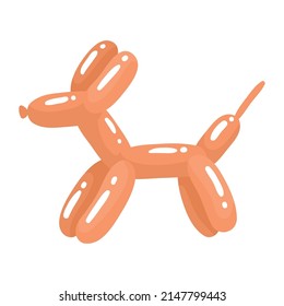 dog orange balloon air icon