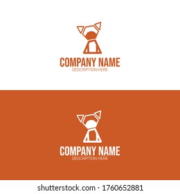 DOG ORIGAMI GRADIENT COMPANY LOGO