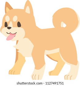 Dog out tongue (Shiba dog)