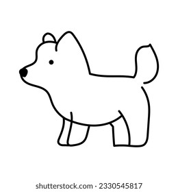 dog outline coloring vector graphics