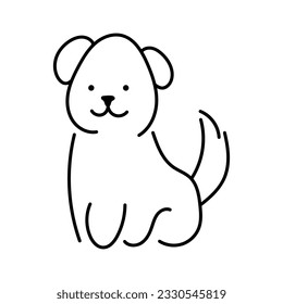 dog outline coloring vector graphics