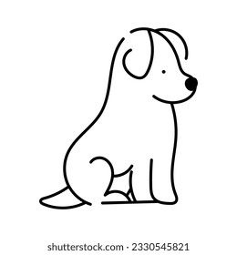 dog outline coloring vector graphics