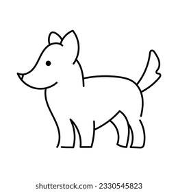 dog outline coloring vector graphics