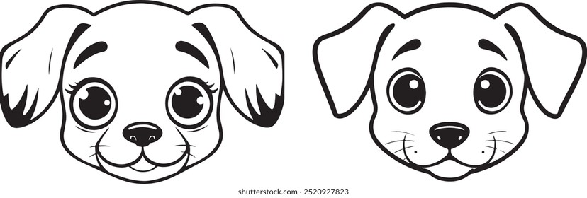 dog outline design line art style