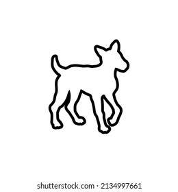 Dog outline icon design template vector isolated