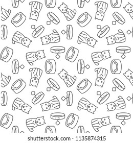 dog outline icon seamless pattern them for use as wrapping paper