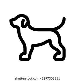 Dog outline icon. Vector graphics	