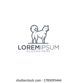 Logo-Design des Hundes, Vektorgrafik