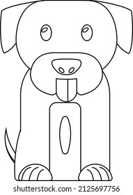 dog outline vector art animal