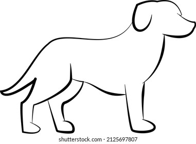 dog outline vector art animal