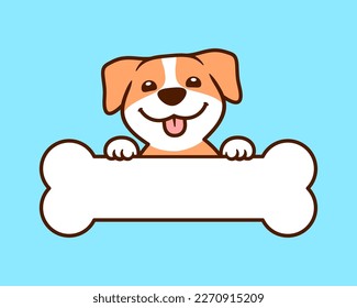 Dog Over Bone Banner or Name Tag