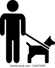 Dog owner pictogram - Shutterstock ID 276975995