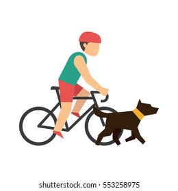 Dog and owner relationship illustration