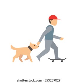 Dog and owner relationship illustration