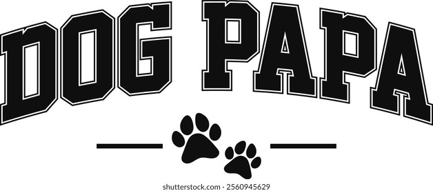 Dog Papa T-shirt Design, Dog Shirt, Pet Design, Animal, Dog Shirt