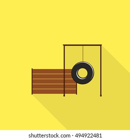 Dog park. Flat sign icon. Vector