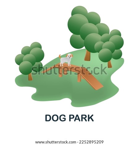 Dog Park icon. 3d illustration from home pets collection. Creative Dog Park 3d icon for web design, templates, infographics and more