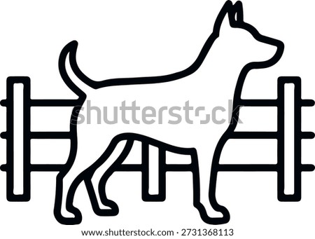 Dog park icon representing pet-friendly outdoor areas and recreational spaces for dogs