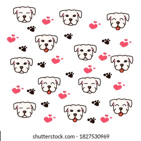 Dog pattern Background. Dogs for Shirt and Vector background pattern.   Glass or handkerchief pattern