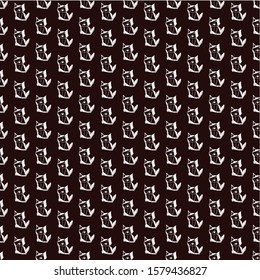 Dog pattern, background vector. Pattern can be used for wallpaper, cover fills, web page background, surface textures.