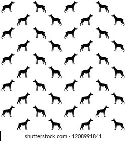 Dog pattern black and white symbol texture