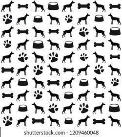 Dog pattern bnw symbol texture seamless