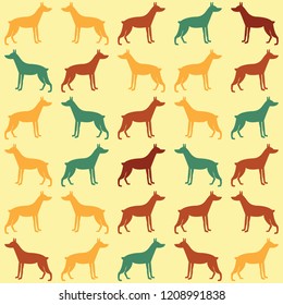 Dog pattern brown symbol texture seamless