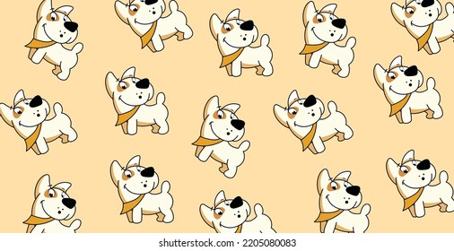dog pattern illustration cute design