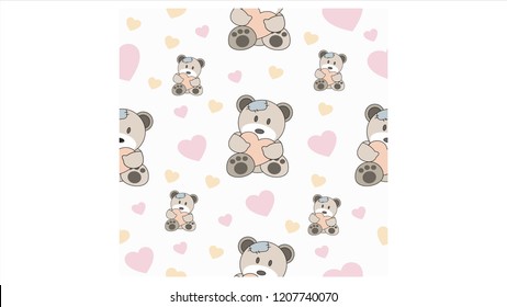 dog pattern love