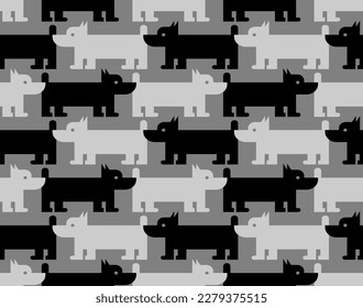 Dog pattern seamless. Pet background. Ornament of kids fabric