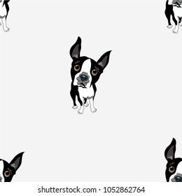 Dog pattern seamless pattern vector illustration 