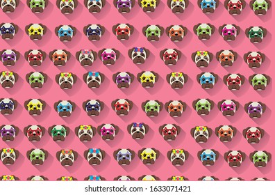 Dog pattern seamless vector kids