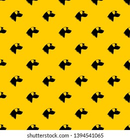 Dog pattern seamless vector repeat geometric yellow for any design