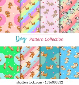 Dog pattern vector graphic design