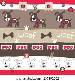 dog pattern vector illustration