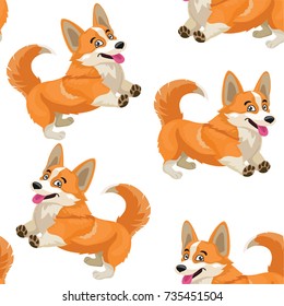 Dog pattern. Vector seamless texture.